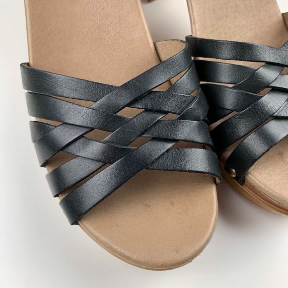 Dansko Dawson Heeled Sandals Strappy Black Leather Women's 42 US 11.5 12 - Picture 4 of 13